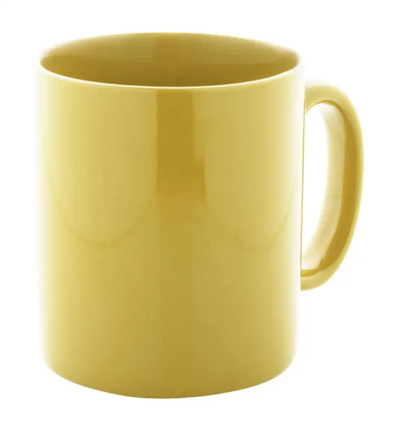 Kolomu coloured ceramic mug Yellow