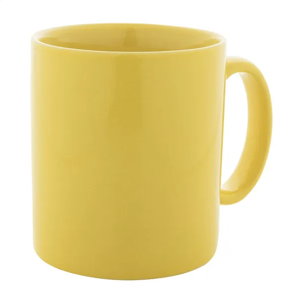Kolomu coloured ceramic mug Yellow