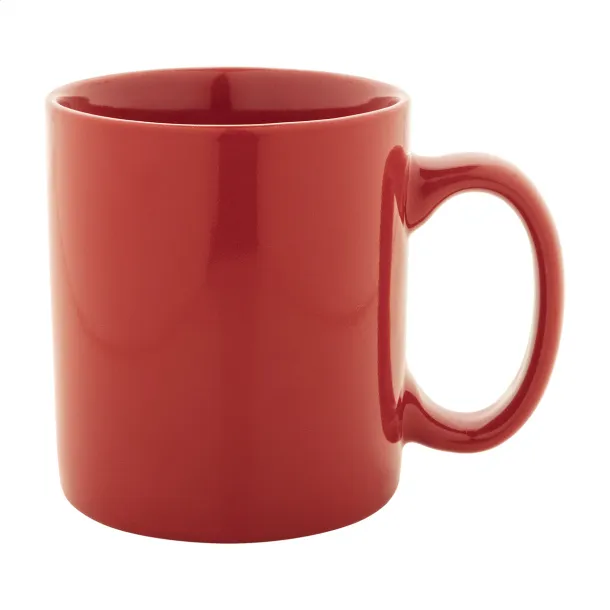 Kolomu coloured ceramic mug Red