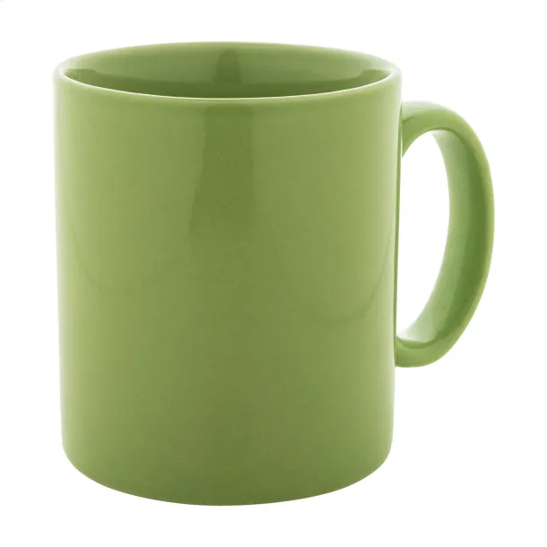 Kolomu coloured ceramic mug Lime green