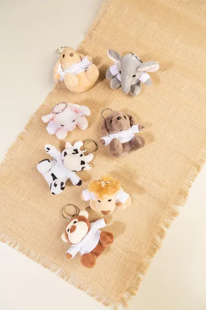 LioFob plush lion keyring Brown