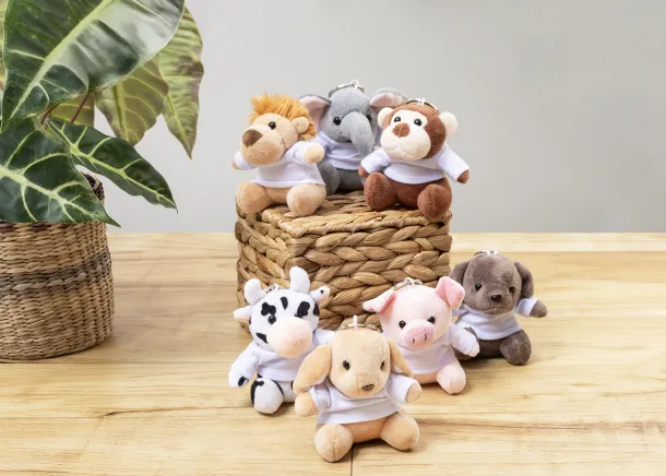 LioFob plush lion keyring Brown