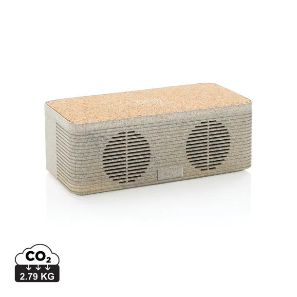  Wheatstraw wireless charging speaker - XD Collection Brown 