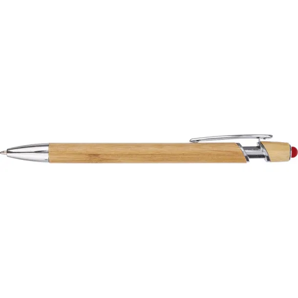  Bamboo ball pen, touch pen Crvena