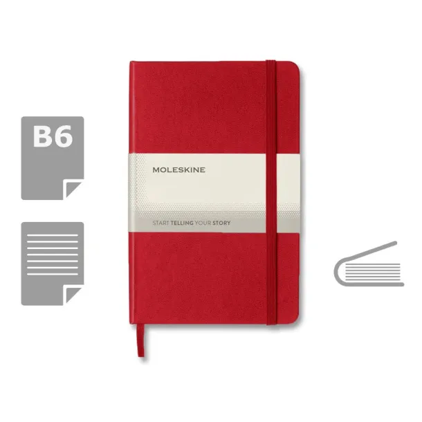  MOLESKINE notes, cca B6 Crvena