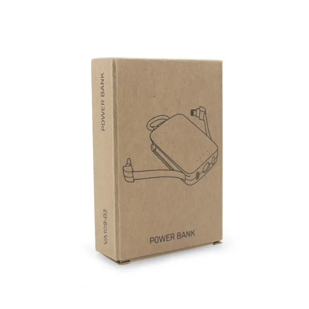 Dimetrice prijenosna baterija s karabinerom i svijetlom, 1 W - 4 000 mAh Crna