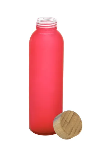 Cloody glass sport bottle Red