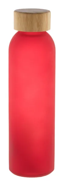 Cloody glass sport bottle Red