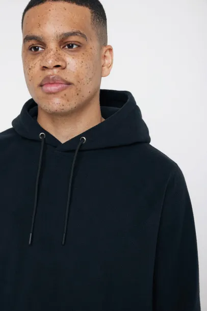  Iqoniq Trivor recycled polyester microfleece hoodie, storm grey - iqoniq Black