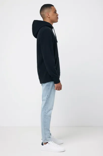  Iqoniq Trivor recycled polyester microfleece hoodie, storm grey - iqoniq Black