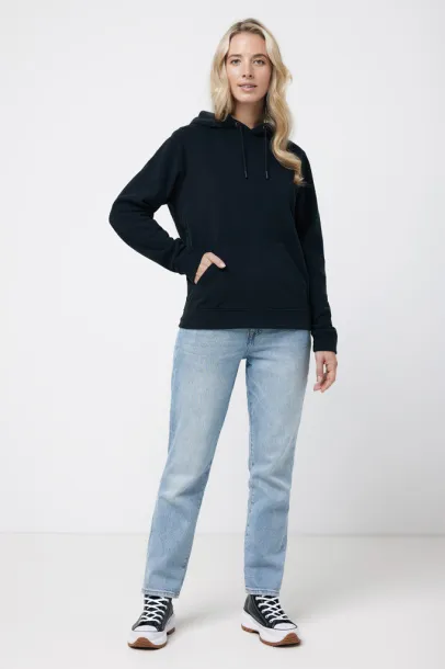  Iqoniq Trivor unisex mikroflis hoodie od recikliranog poliestera, 240 g/m² - iqoniq Crna