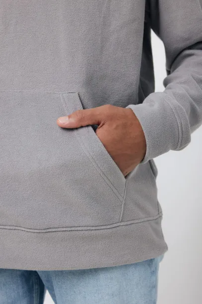  Iqoniq Trivor unisex mikroflis hoodie od recikliranog poliestera, 240 g/m² - iqoniq storm grey