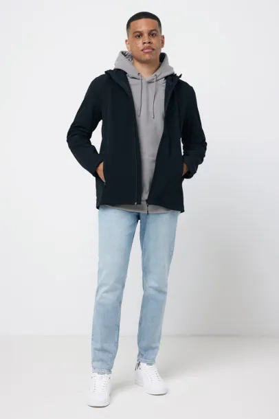  Iqoniq Trivor recycled polyester microfleece hoodie, storm grey - iqoniq storm grey