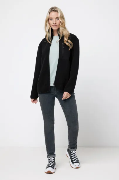  Iqoniq Diran recycled polyester pile fleece jacket - iqoniq Black