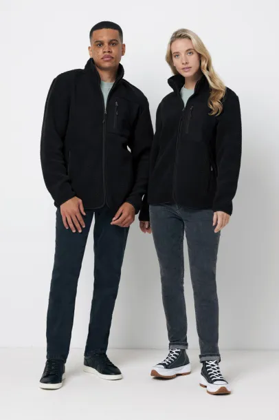  Iqoniq Diran recycled polyester pile fleece jacket - iqoniq Black