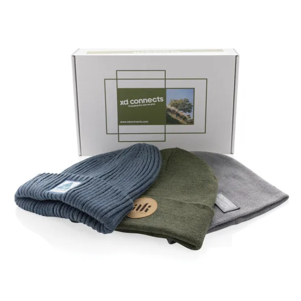  Impact AWARE™  Polylana® double knitted beanie - XD Collection Sage blue