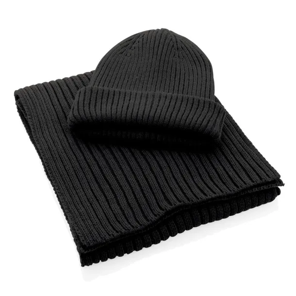  Impact AWARE™  Polylana® double knitted beanie - XD Collection Black 