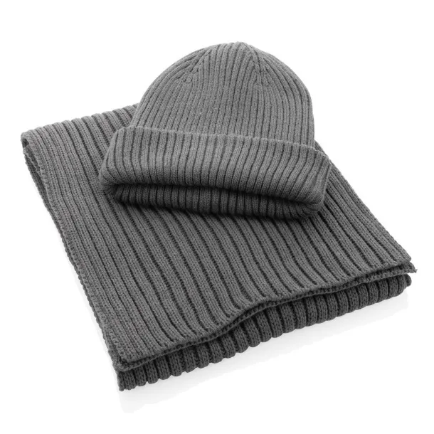  Impact AWARE™  Polylana® double knitted beanie - XD Collection Anthracite 