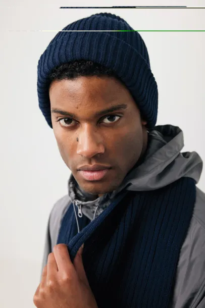  Impact AWARE™  Polylana® double knitted beanie - XD Collection navy
