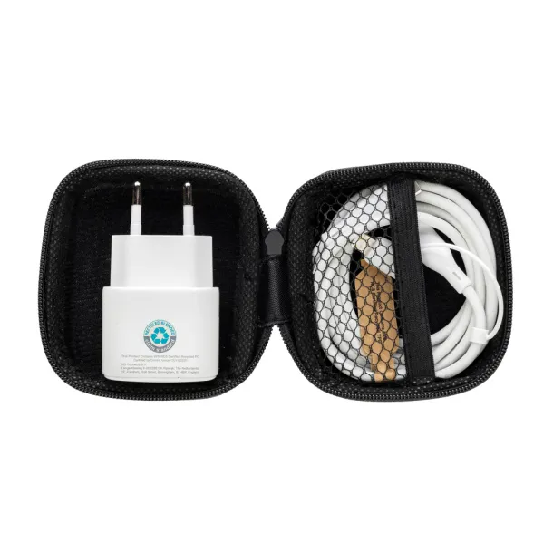 Boost 2-dijelni set za punjenje, 20W tip C, od RCS recikliranog PET-a - XD Collection Crna 