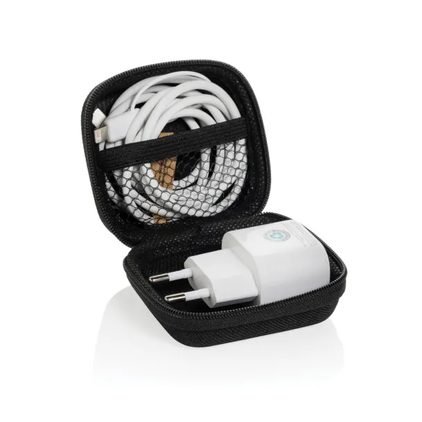 Boost 2-dijelni set za punjenje, 20W tip C, od RCS recikliranog PET-a - XD Collection Crna 