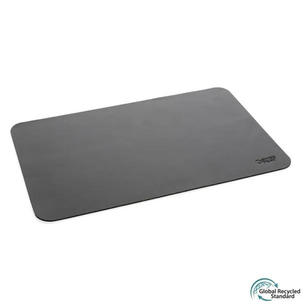  Swiss Peak GRS recycled PU mousepad - Swiss Peak Black 