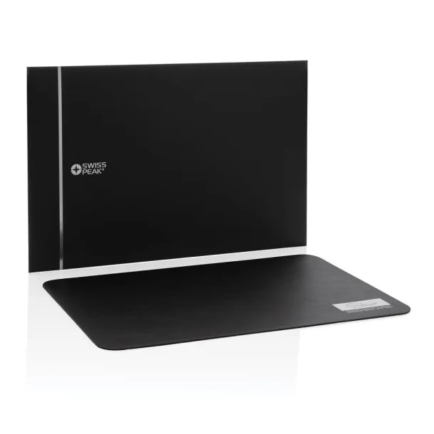  Swiss Peak GRS recycled PU mousepad - Swiss Peak Black 