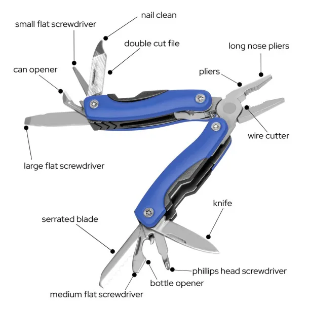  Multifunctional tool 12 el. navy blue