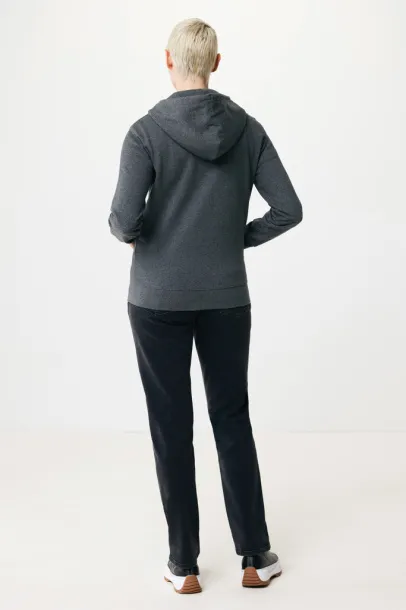  Iqoniq Abisko hoodie sa zatvaračem od recikliranog pamuka - iqoniq heather anthracite