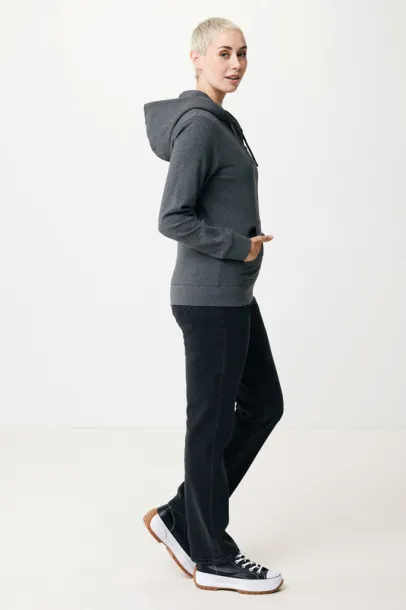  Iqoniq Abisko hoodie sa zatvaračem od recikliranog pamuka - iqoniq heather anthracite
