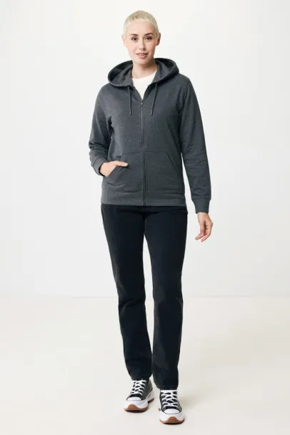  Iqoniq Abisko hoodie sa zatvaračem od recikliranog pamuka - iqoniq heather anthracite