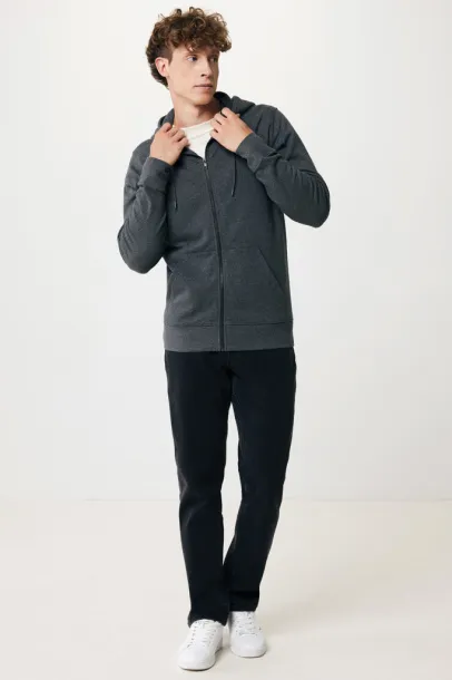  Iqoniq Abisko hoodie sa zatvaračem od recikliranog pamuka, 340 g/m² - iqoniq heather anthracite