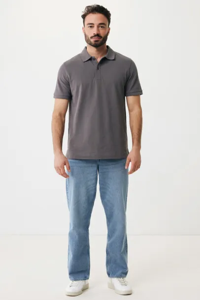  Iqoniq Yosemite unisex polo kratka majica od recikliranog pique pamuka, 220 g/m² - iqoniq anthracite