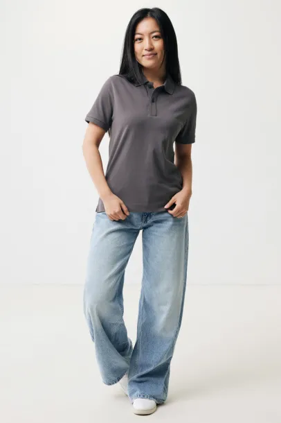  Iqoniq Yosemite unisex polo kratka majica od recikliranog pique pamuka, 220 g/m² - iqoniq anthracite