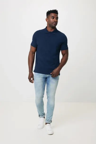  Iqoniq Yosemite unisex polo kratka majica od recikliranog pique pamuka, 220 g/m² - iqoniq navy