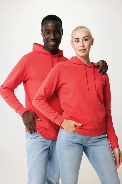 Iqoniq Jasper unisex hoodie od recikliranog pamuka, 340 g/m² - iqoniq luscious red