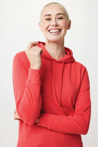  Iqoniq Jasper unisex hoodie od recikliranog pamuka, 340 g/m² - iqoniq luscious red