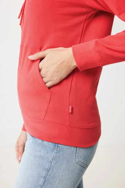  Iqoniq Jasper unisex hoodie od recikliranog pamuka, 340 g/m² - iqoniq luscious red