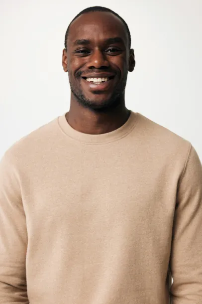  Iqoniq Denali recycled cotton crew neck undyed, natural raw - iqoniq heather brown
