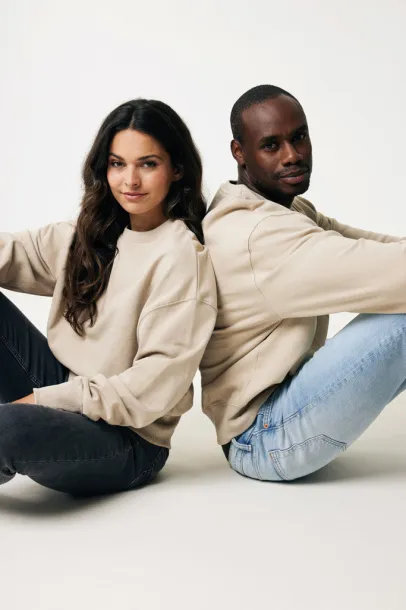  Iqoniq Kruger unisex opušteni pulover od recikliranog pamuka, 340 g/m² - iqoniq desert