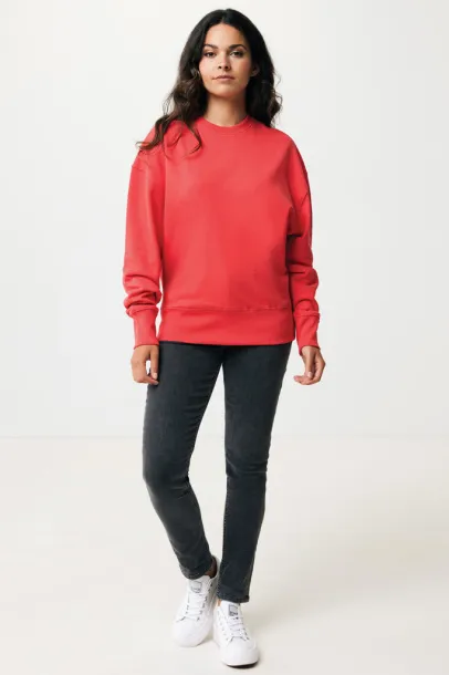  Iqoniq Kruger unisex opušteni pulover od recikliranog pamuka, 340 g/m² - iqoniq luscious red