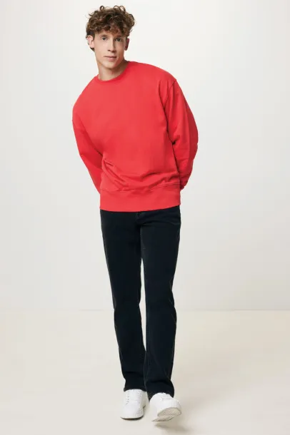  Iqoniq Kruger unisex opušteni pulover od recikliranog pamuka, 340 g/m² - iqoniq luscious red