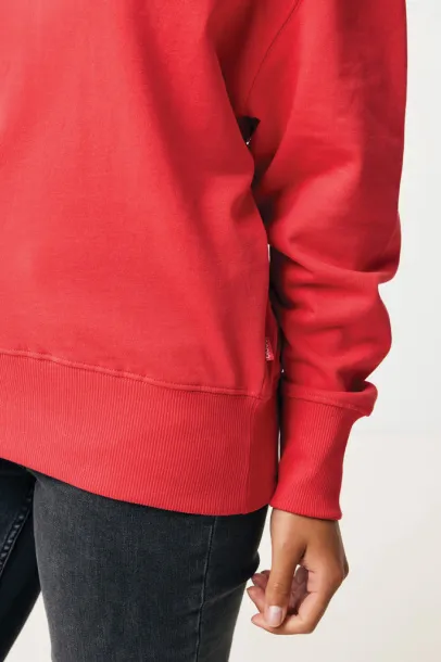  Iqoniq Kruger unisex opušteni pulover od recikliranog pamuka, 340 g/m² - iqoniq luscious red