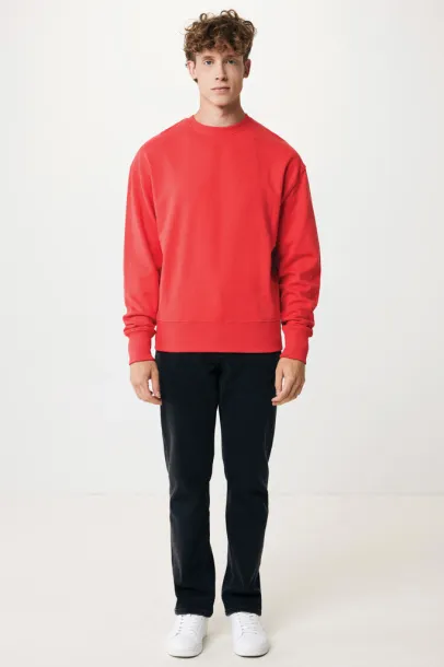  Iqoniq Kruger unisex opušteni pulover od recikliranog pamuka, 340 g/m² - iqoniq luscious red