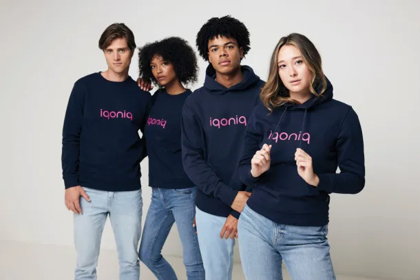  Iqoniq Zion unisex pulover od recikliranog pamuka, 340 g/m² - iqoniq navy