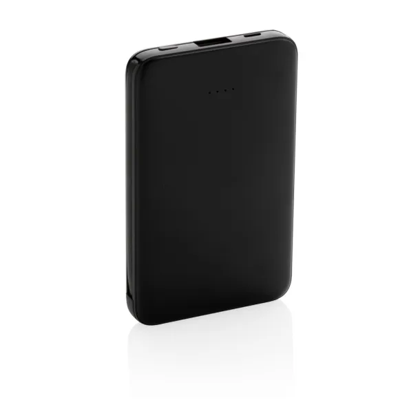  5.000 mAh Pocket Powerbank with integrated cables - XD Collection Black