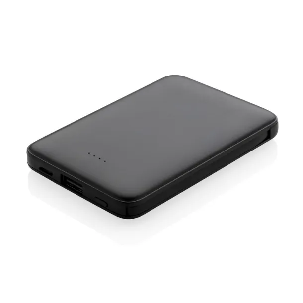  5.000 mAh Pocket Powerbank with integrated cables - XD Collection Black