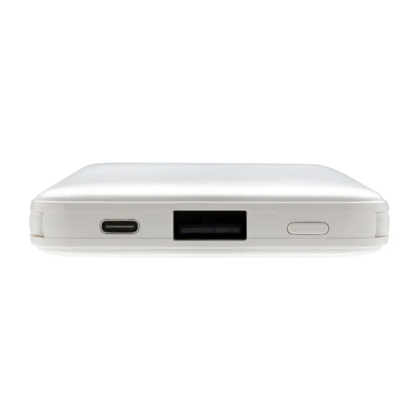  5.000 mAh Pocket Powerbank with integrated cables - XD Collection White