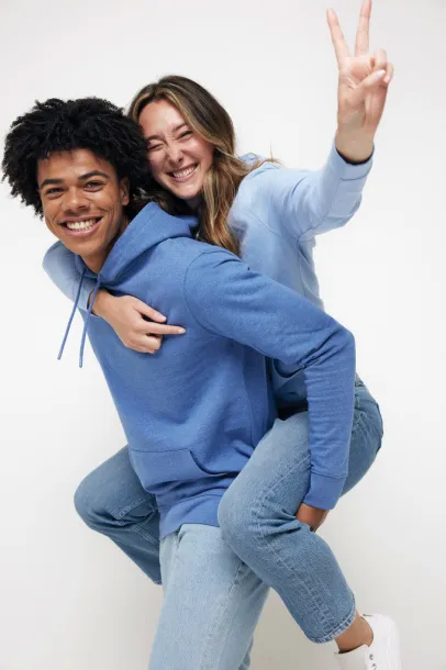  Iqoniq Torres unisex neobojeni hoodie od recikliranog pamuka, 340 g/m² - iqoniq heather blue