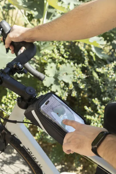 Velofon RPET mobitel torbica za bicikl Crna
